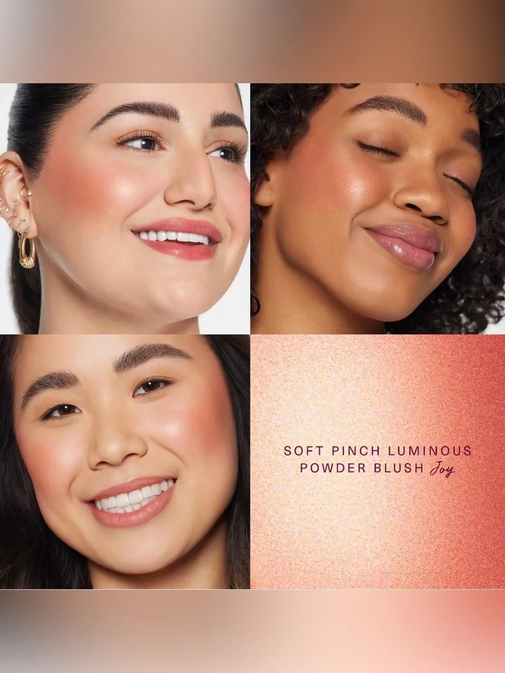 Rare Beauty Soft-Pinch Luminous Powder Blush - Joy (muted peach)